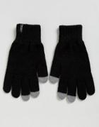Penfield Nanga Etouch Knit Gloves In Black - Black