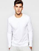 Hugo Boss Logo Sweatshirt In Regular Fit - White