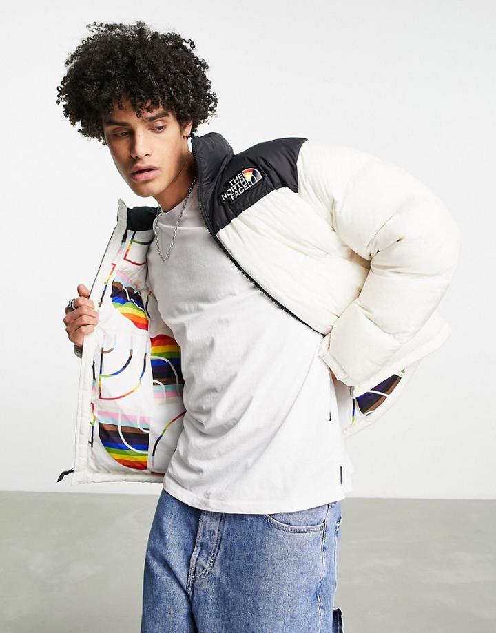 The North Face 1996 Retro Nuptse Pride Jacket In White