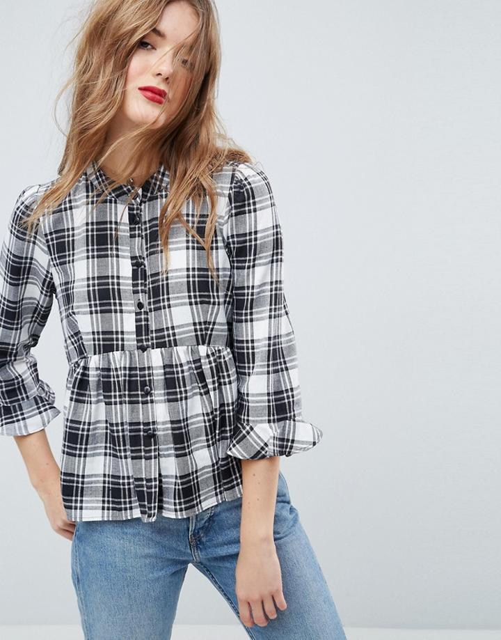 Asos Smock Check Shirt - Multi