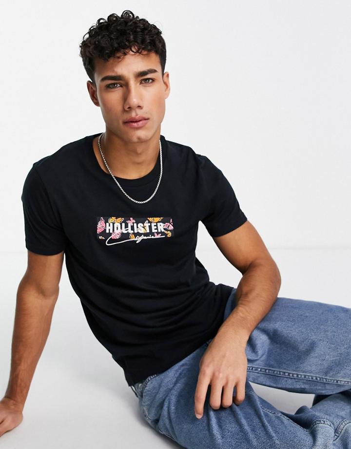 Hollister T-shirt With Box Logo In Black