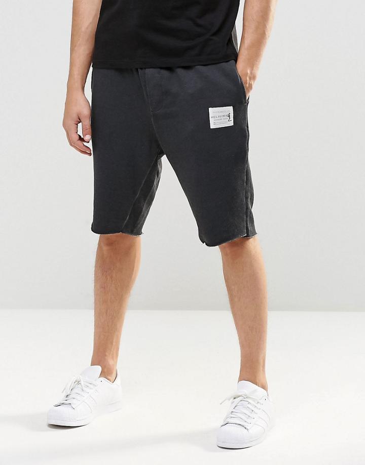 Religion Oil Wash Jersey Shorts - Black