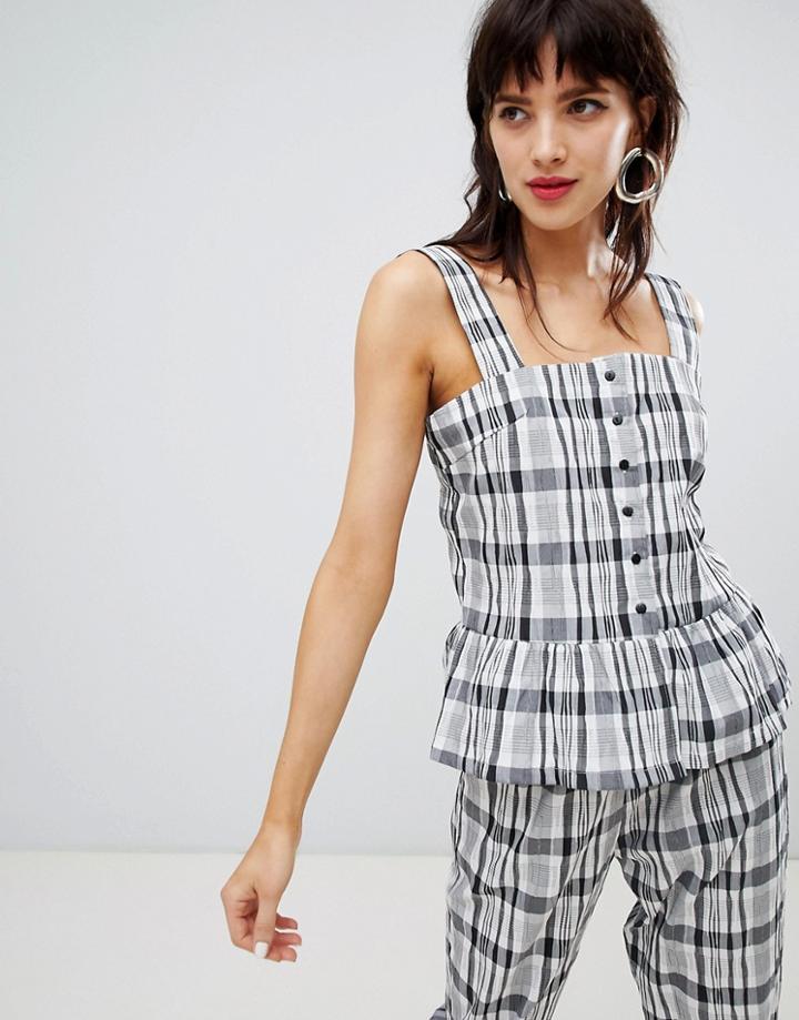 Resume Fikka Checked Pinafore Top - Black