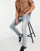 G-star D-staq 3d Slim Fit Jeans In Light Wash-blues