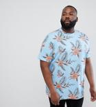 Duke Plus T-shirt In Blue Tropical Print - Blue