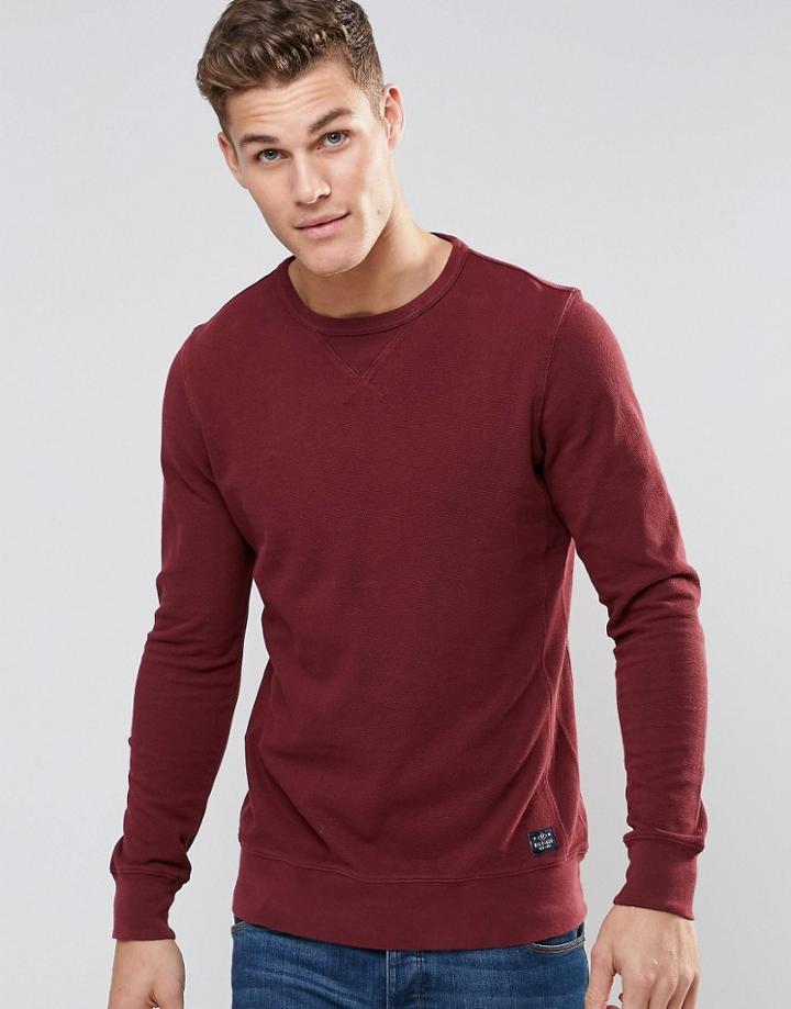 Tommy Hilfiger Sweatshirt In Red Pique Cotton - Tawny Port