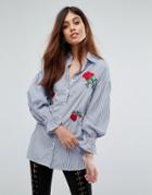 Love & Other Things Shirt With Embroidery Detail - White