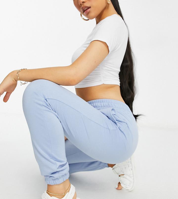 Missguided Petite Basics Sweatpants In Blue-blues