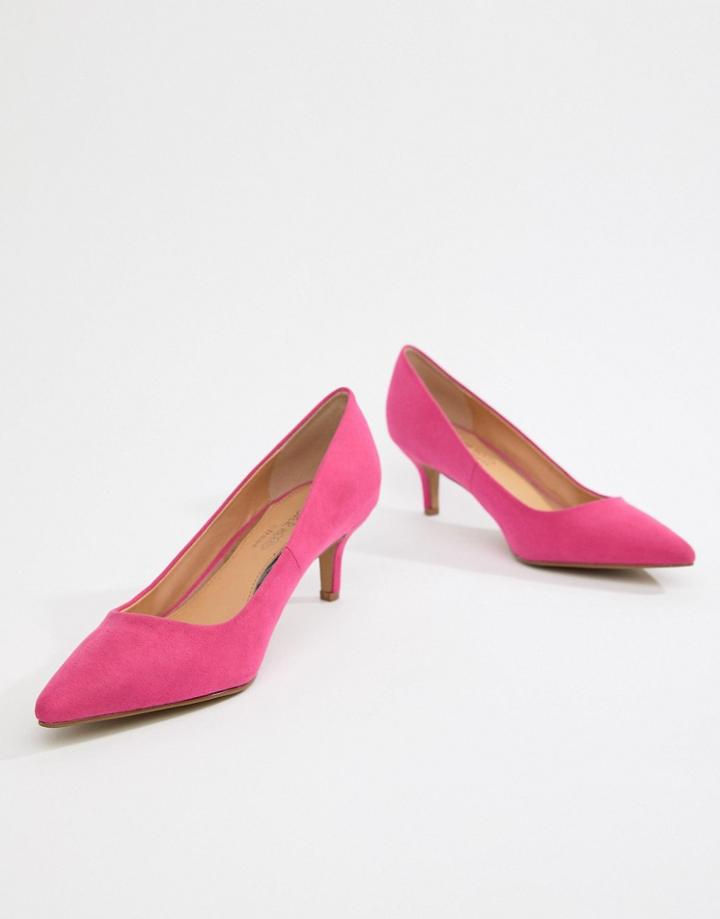 Head Over Heels Annabelle Pointed Kitten Heels - Pink