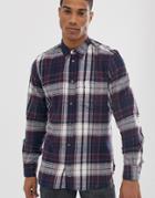 French Connection Multi Flannel Check Shirt-red