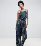 Noisy May Tall Stripe Wide Leg Cami Jumpsuit - Multi