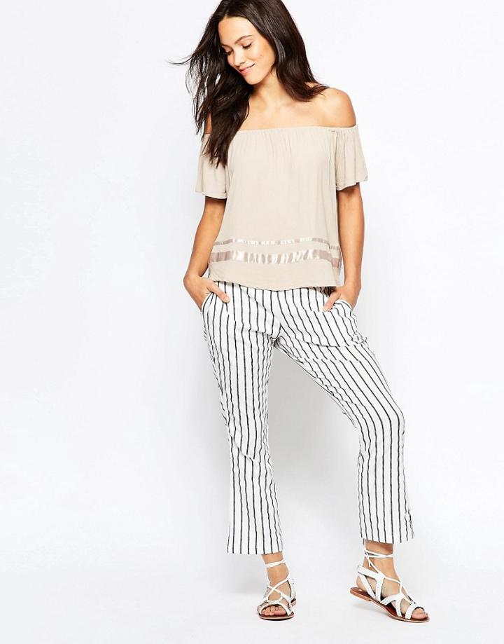 Minimum Dittah Stripe Pants - White