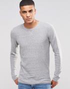 Selected Homme Light Weight Knitted Sweater - Light Gray Melange