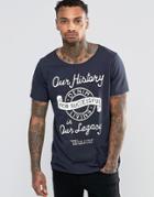 Diesel T-joe-dc-b T-shirt Successful Living Flock - Navy