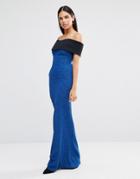 Vesper Off Shoulder Maxi Dress - Blue
