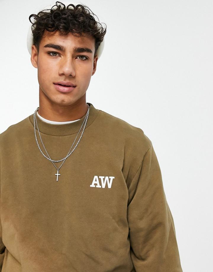 Jack & Jones Originals Tie Dye Oversized Sweat In Brown - Part Of A Set