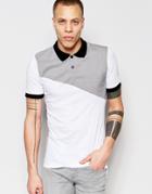 Religion Polo Shirt With Check Panel - White