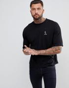 Religion Boxy Fit T-shirt With Dropped Shoulder In Black - Black