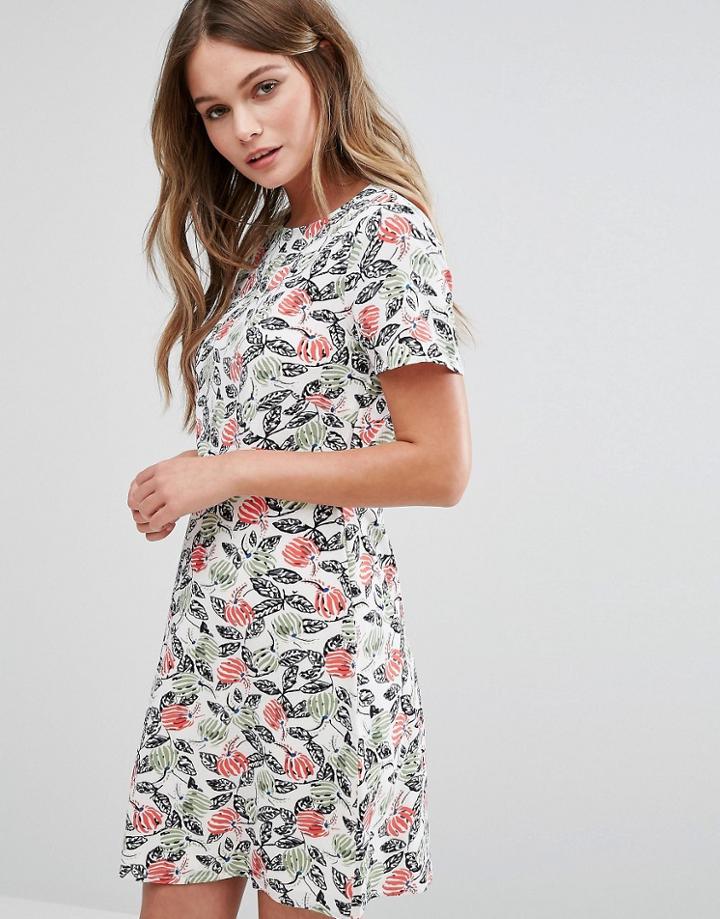 Poppy Lux Uma Floral Shift Dress - Cream