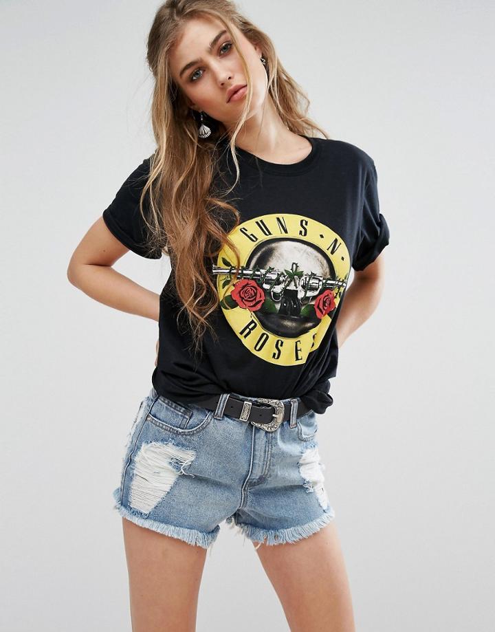 Missguided Guns N Roses T-shirt - Black