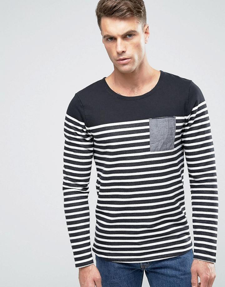 Scotch And Soda Striped Sweatshirt - Black