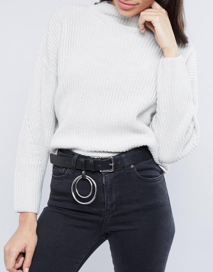 Asos Ring Tab Jeans Belt - Black