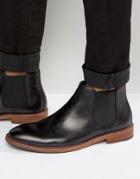 Dune Mencia Leather Chelsea Boots - Black