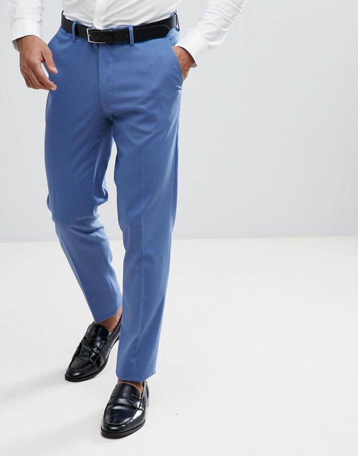 Asos Skinny Suit Pants In Cornflour Blue - Blue