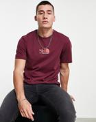 The North Face Fine Apline 3 Equipment T-shirt In Burgundy-red