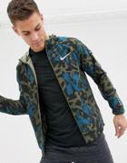 Nike Running Camo Jacket In Khaki 929423-395-black