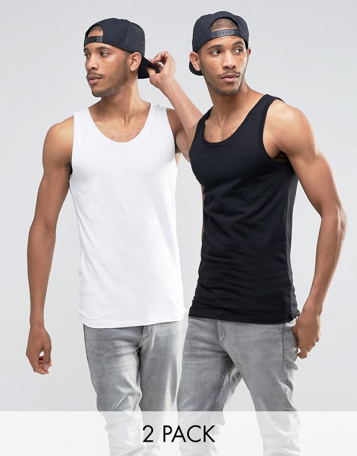 Asos Muscle Tank 2 Pack - Multi