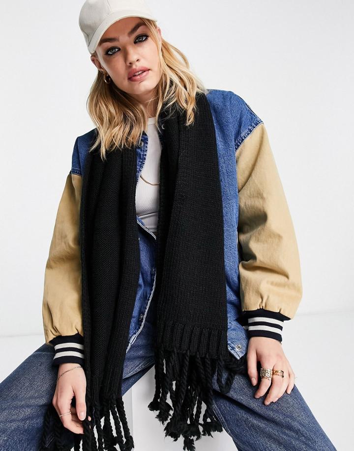 Levi's Knit Scarf In Black