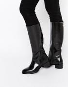 Ravel Leather Riding Boots - Black