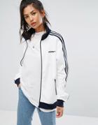 Adidas Originals Track Jacket In White And Navy - White