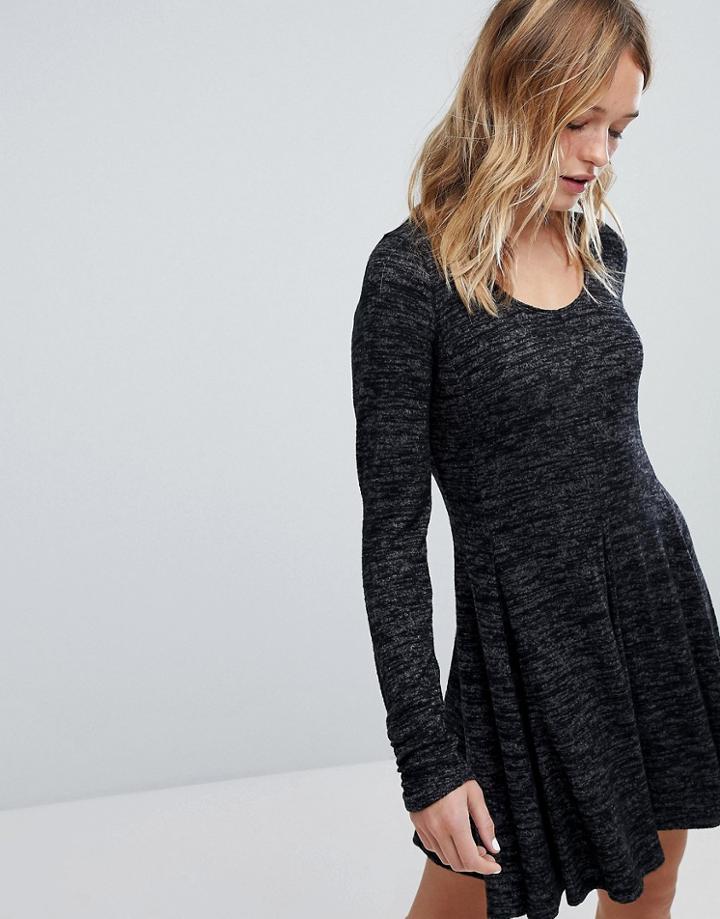 Hollister Cozy Scoop Neck Dress - Black
