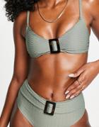 Dorina Sarawak Triangle Bikini Top In Khaki-green