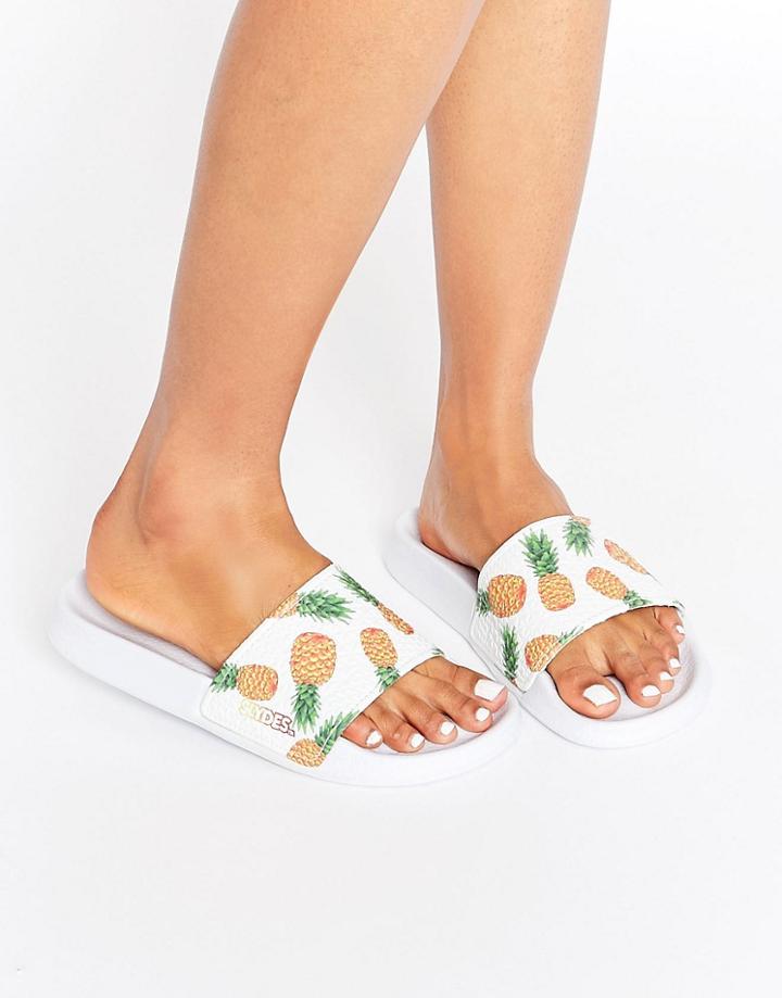 Slydes Pineapple Sandal - White