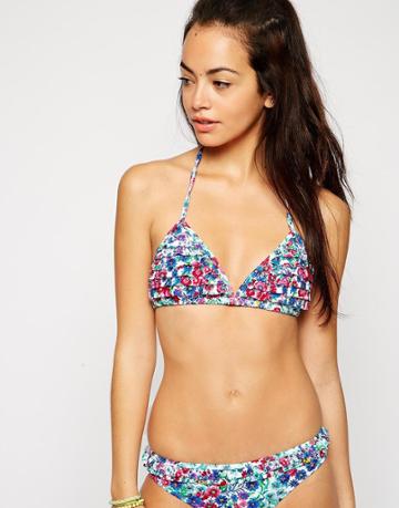 Piha Fresh Cut Triangle Bikini Top - White