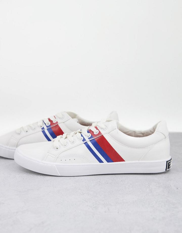 Topman White Score Stripe Sneakers