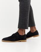 Office Inferno Desert Shoes In Black Suede - Black