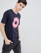 Only & Sons T-shirt With Donut Print - Navy