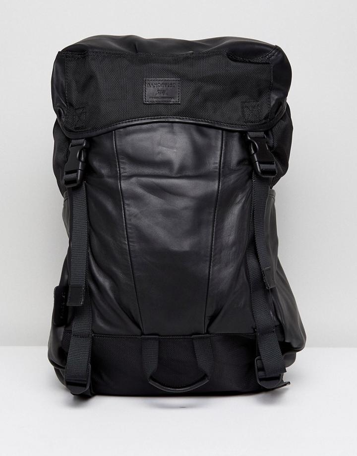 Sandqvist Elliot Backpack In Leather - Black