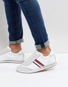 Tommy Hilfiger Core Corporate Suede/nylon Sneakers Icon Stripe In White - White