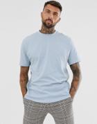 Asos Design Organic Relaxed T-shirt With Crew Neck In Blue