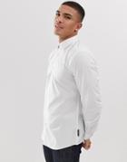 French Connection Plain Poplin Slim Fit Shirt-white