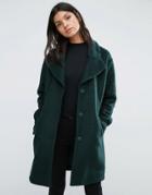Y.a.s Camen Textured Oversized Coat - Green