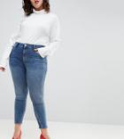 River Island Plus Amelie Twisted Seam Skinny Jeans - Blue