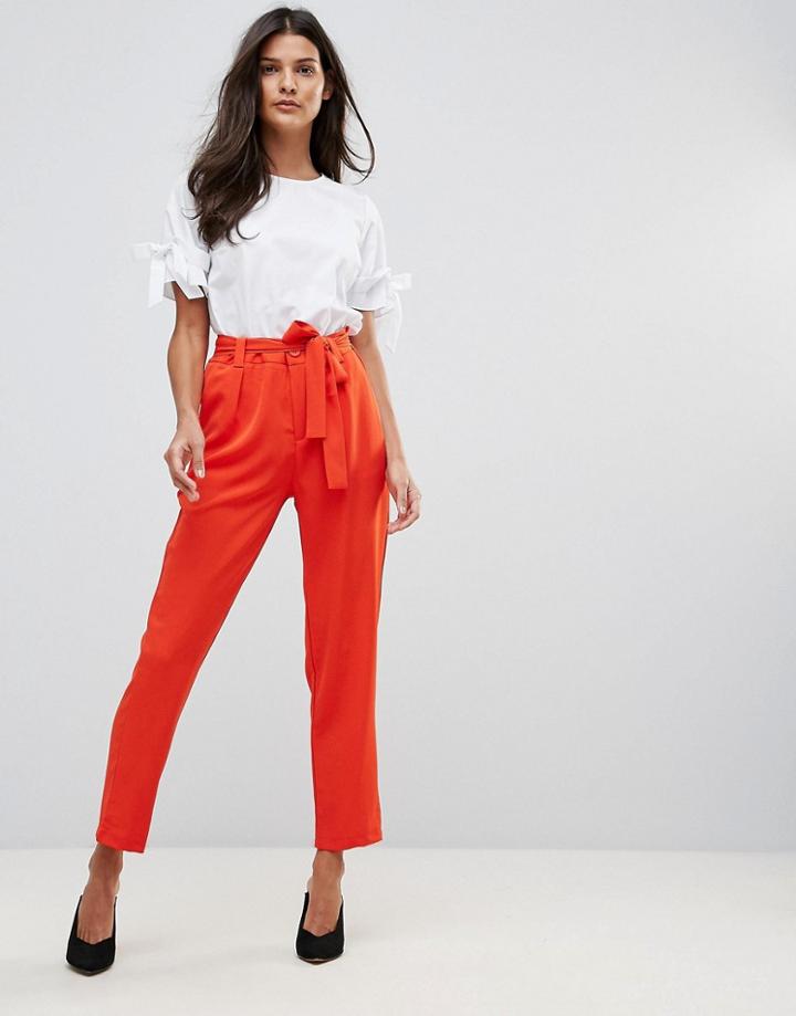 Oeuvre Tie Waist Pants - Red