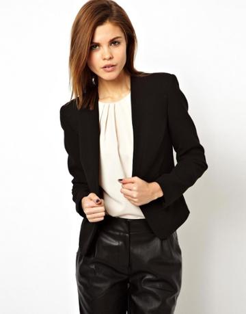 Asos Cropped Blazer With Clean Lapel