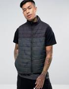 Element Puff Vest In Camo With Reflective Logo - Black